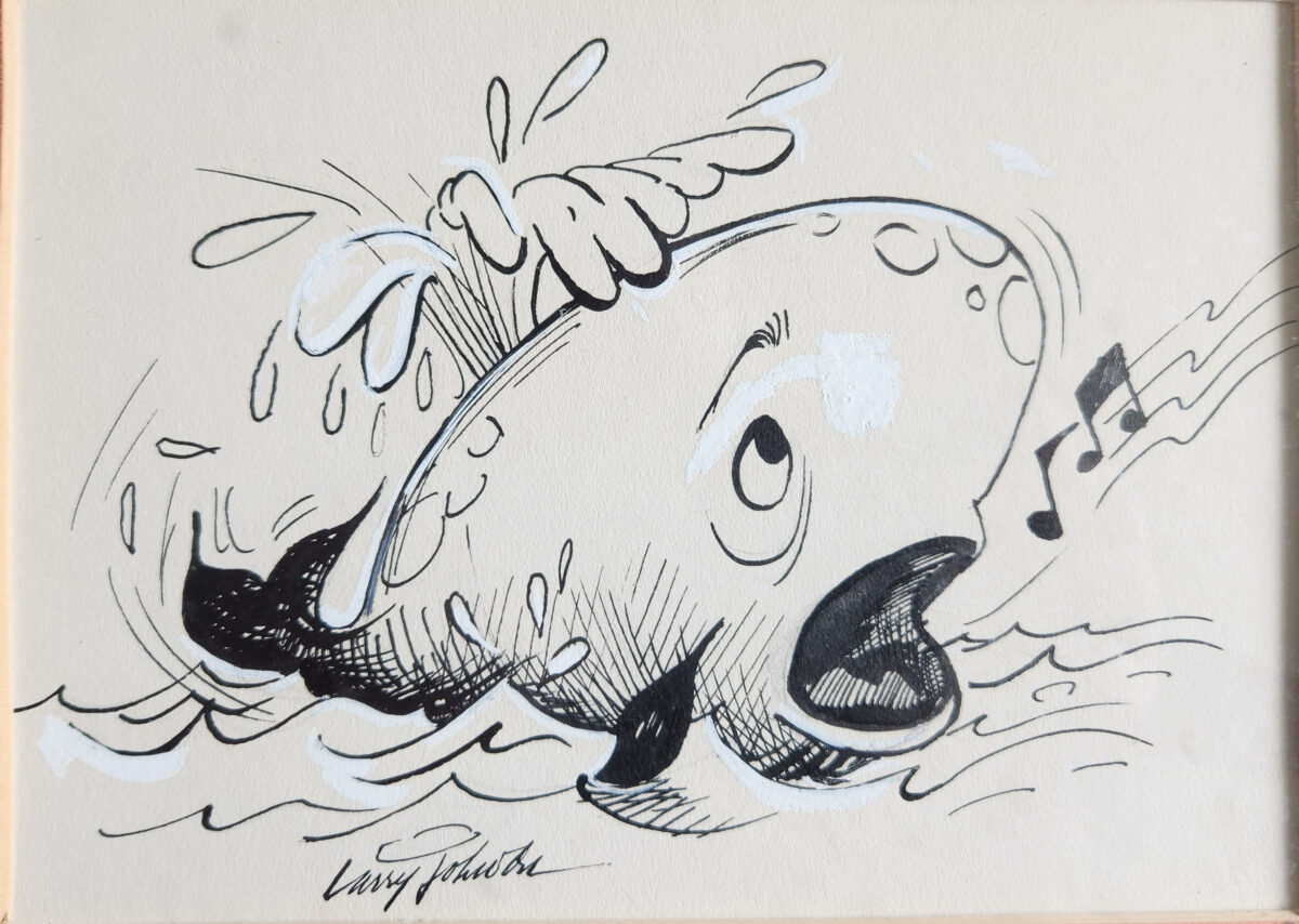 Larry Johnson's Cartoon of Singing Whale